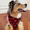 Wrapables Christmas Pet Triangle Bandana, Bib Scarves For Cats and Dogs (Set of 2), Large, Buffalo Plaid